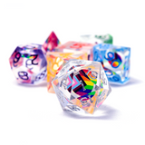 *Limited Stock* Dungeons & Dragons Progress Pride 7-Piece Polyhedral RPG Dice Set [Sharp Edge] | Sirius Dice