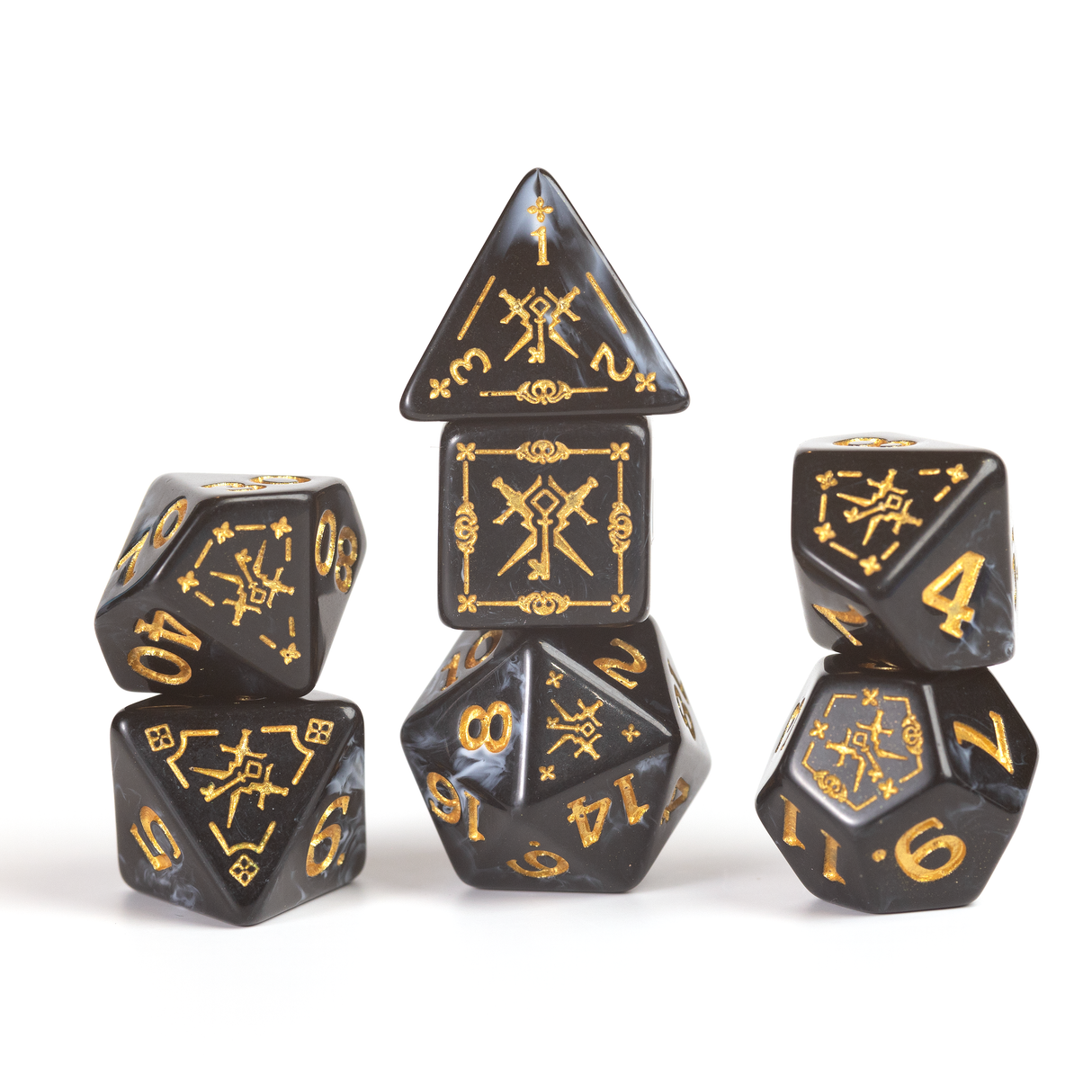 Dungeons & Dragons Adventure Dice - Rogue: Black | Sirius Dice