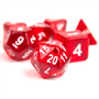 Translucent Red Resin Dice Set