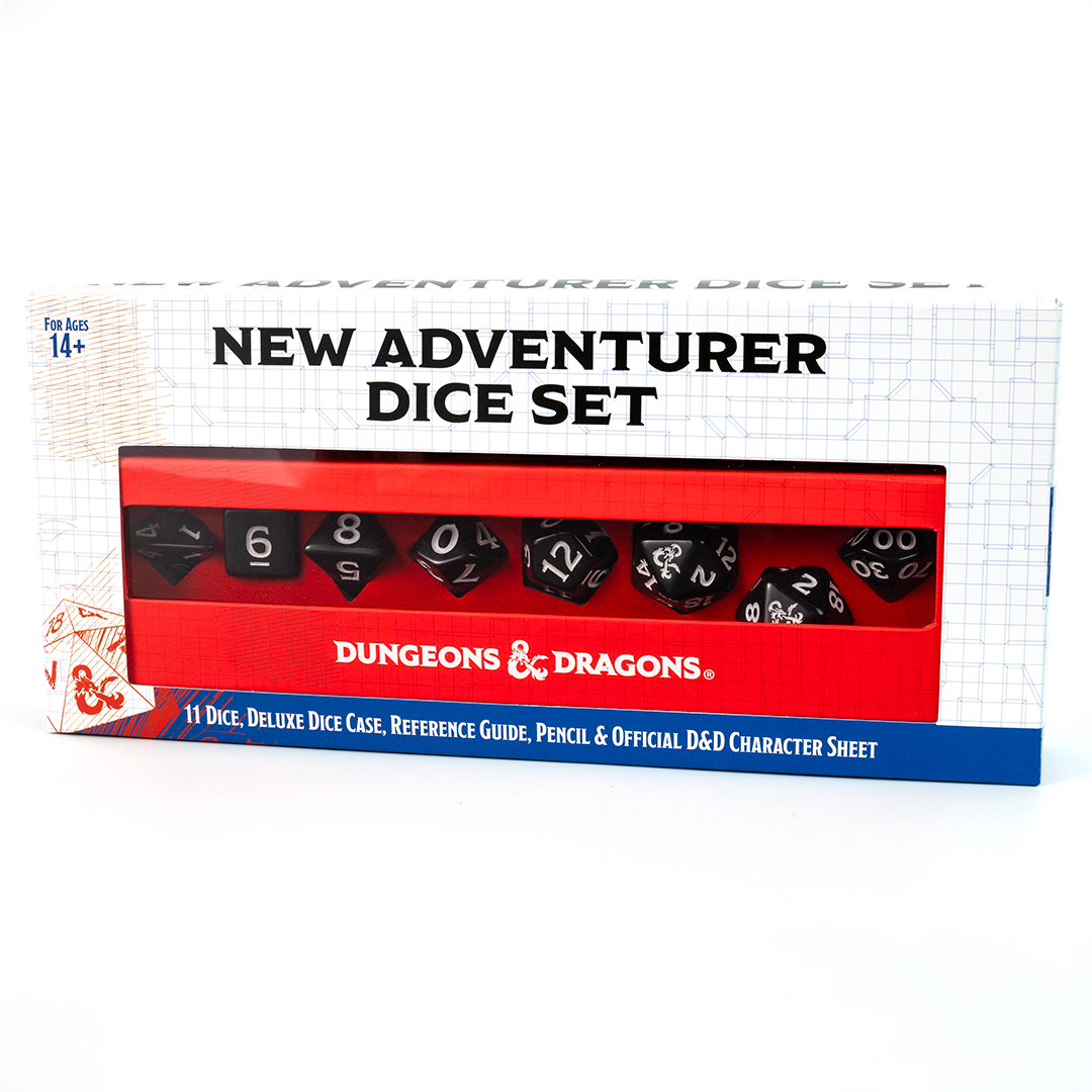 Dungeons & Dragons New Adventurer Dice Set - BLACK DICE | Sirius Dice