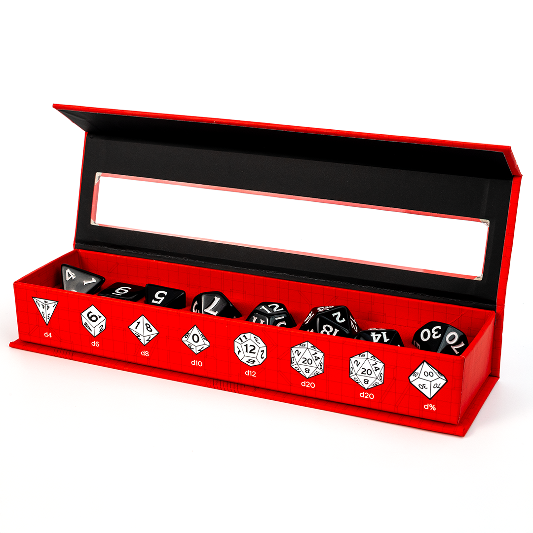 Dungeons & Dragons New Adventurer Dice Set - BLACK DICE | Sirius Dice