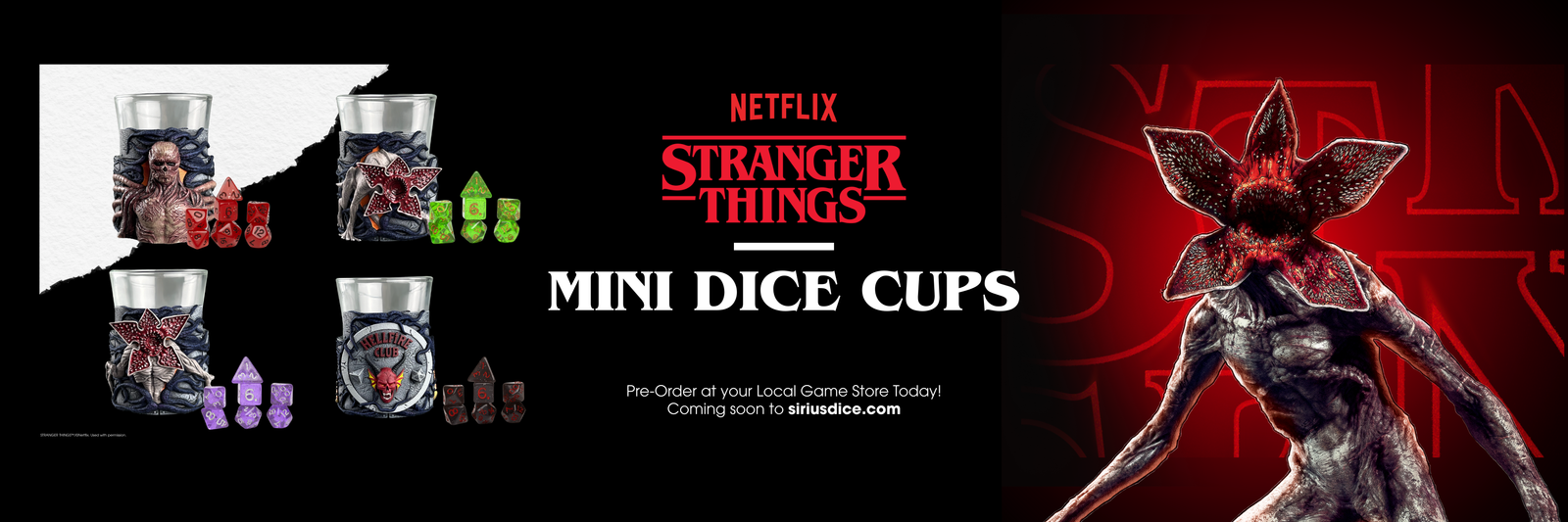 Stranger Things Mini Dice Cups banner
