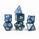 Unearthed Treasure Sapphire 7-Piece Polyhedral RPG Dice Set | Sirius Dice
