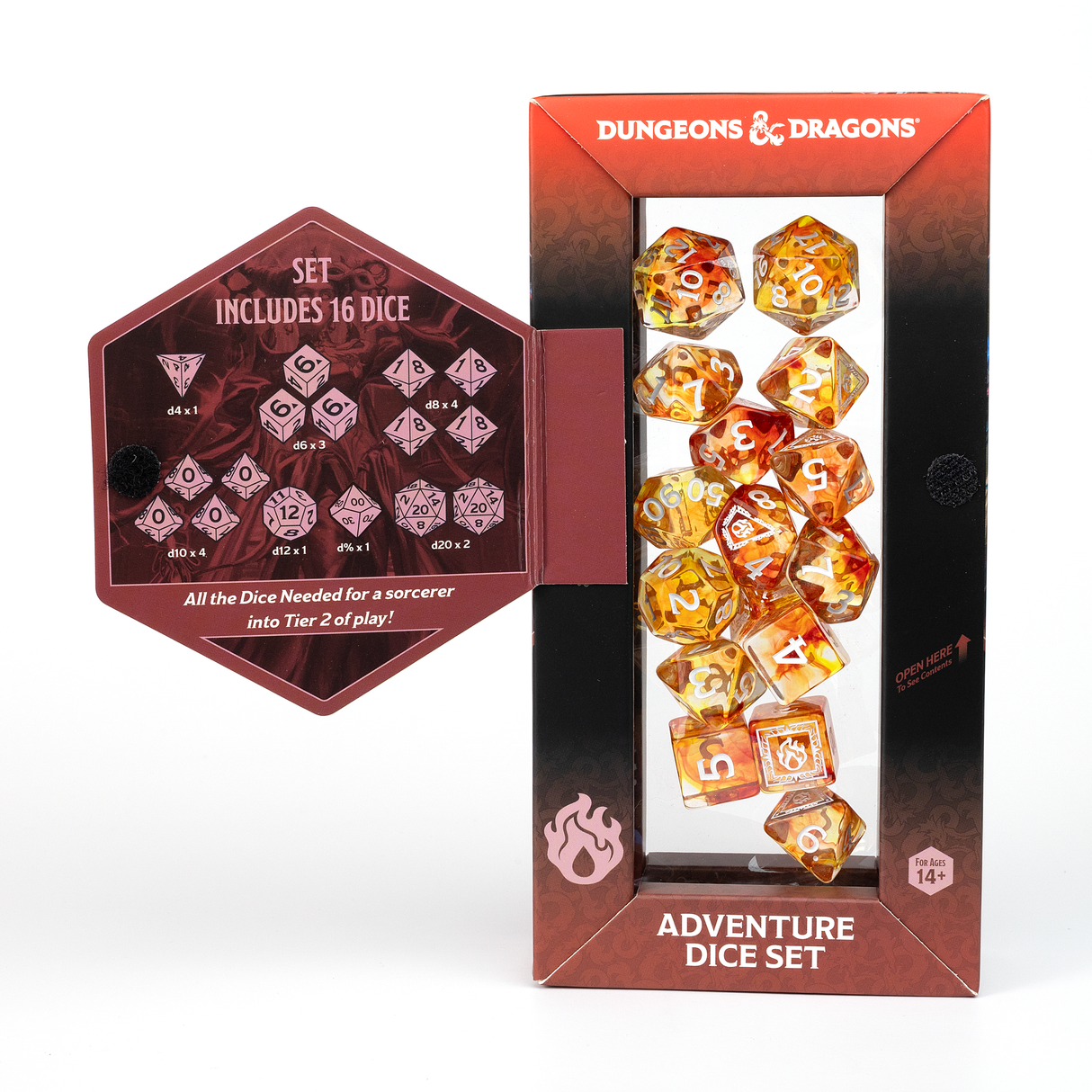 Dungeons & Dragons Adventure Dice - Sorcerer: Orange | Sirius Dice