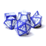 Illusory Stone Purple Agate 7-Piece Polyhedral RPG Dice Set | Sirius Dice