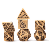 Illusory Stone Sandstone 7-Piece Polyhedral RPG Dice Set | Sirius Dice