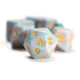 Teal Unicorn 7-Piece Polyhedral RPG Dice Set | Sirius Dice