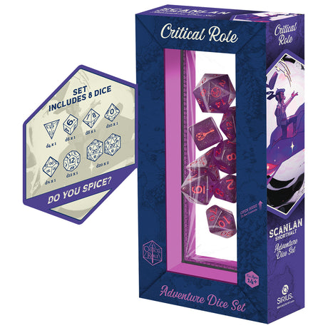 COMING SOON - Vox Machina Adventure Dice - Scanlan Shorthalt