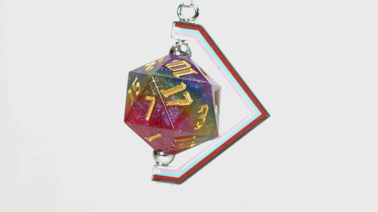 D&D Progress Pride Flag D20 Holder