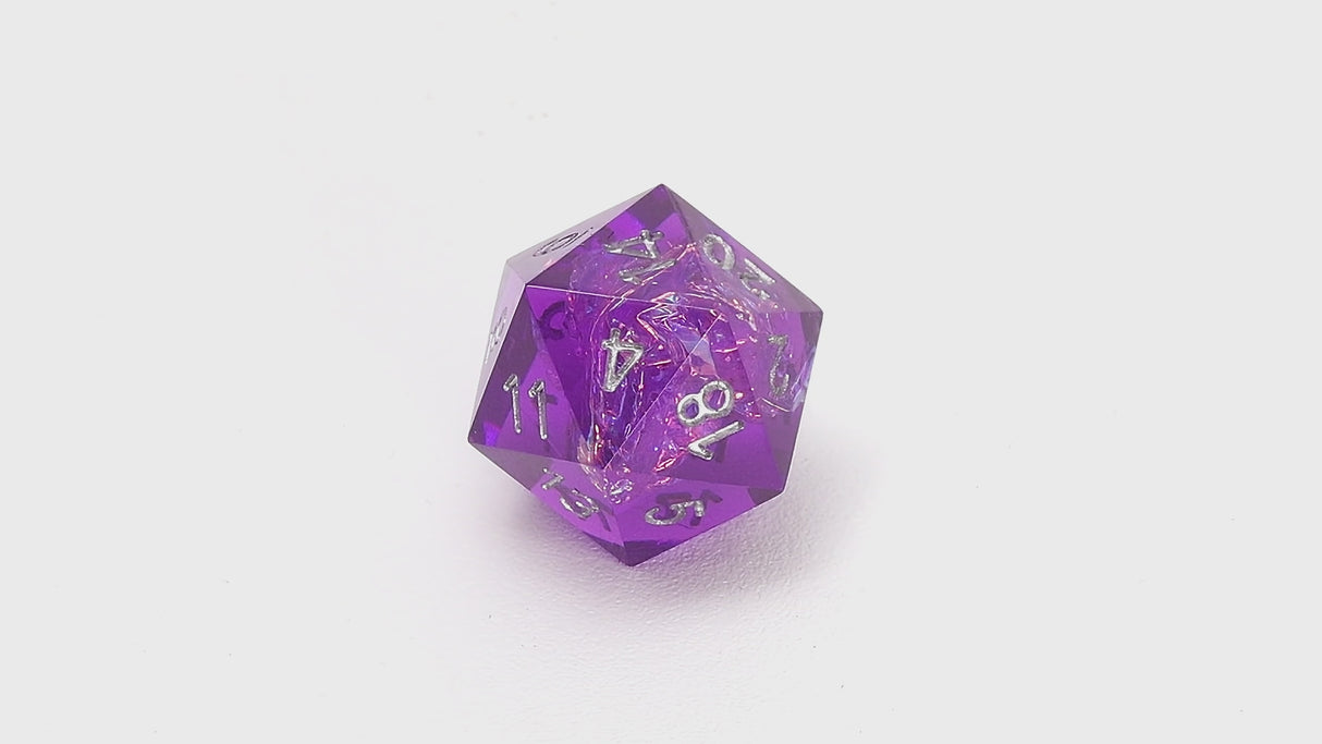 Sharp Purple Fairy 7-Piece Polyhedral RPG Dice Set | Sirius Dice