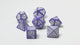 Illusory Stone Purple Agate 7-Piece Polyhedral RPG Dice Set | Sirius Dice