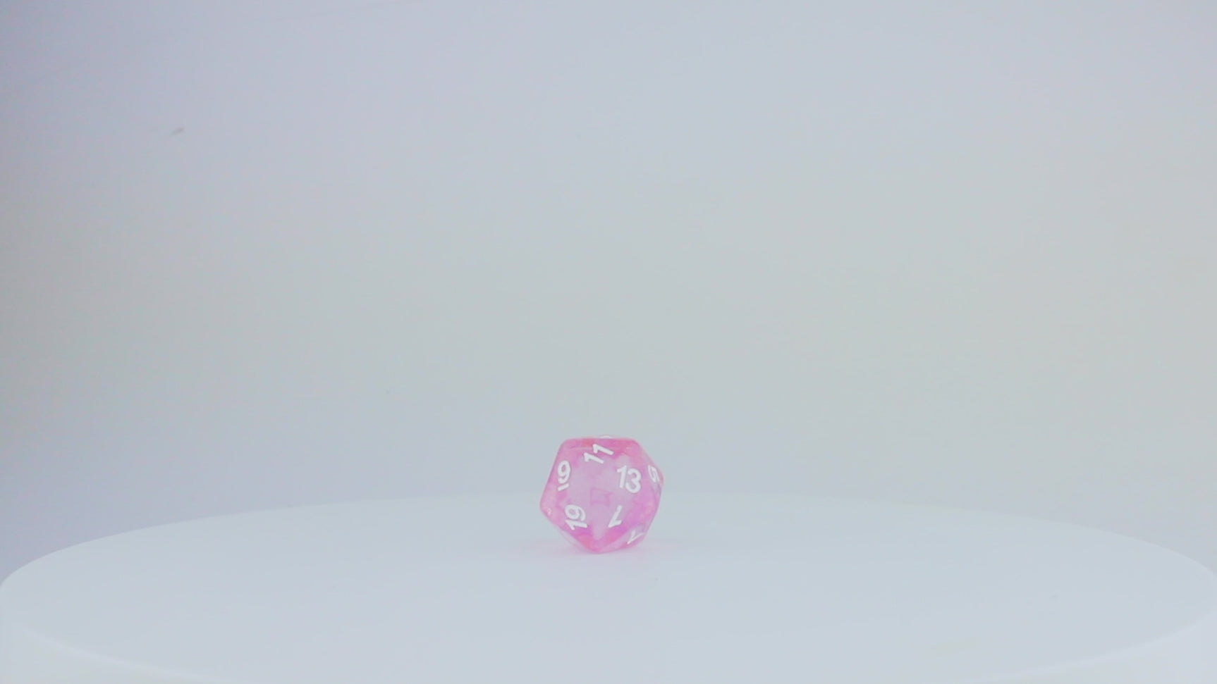 pink glass dice
