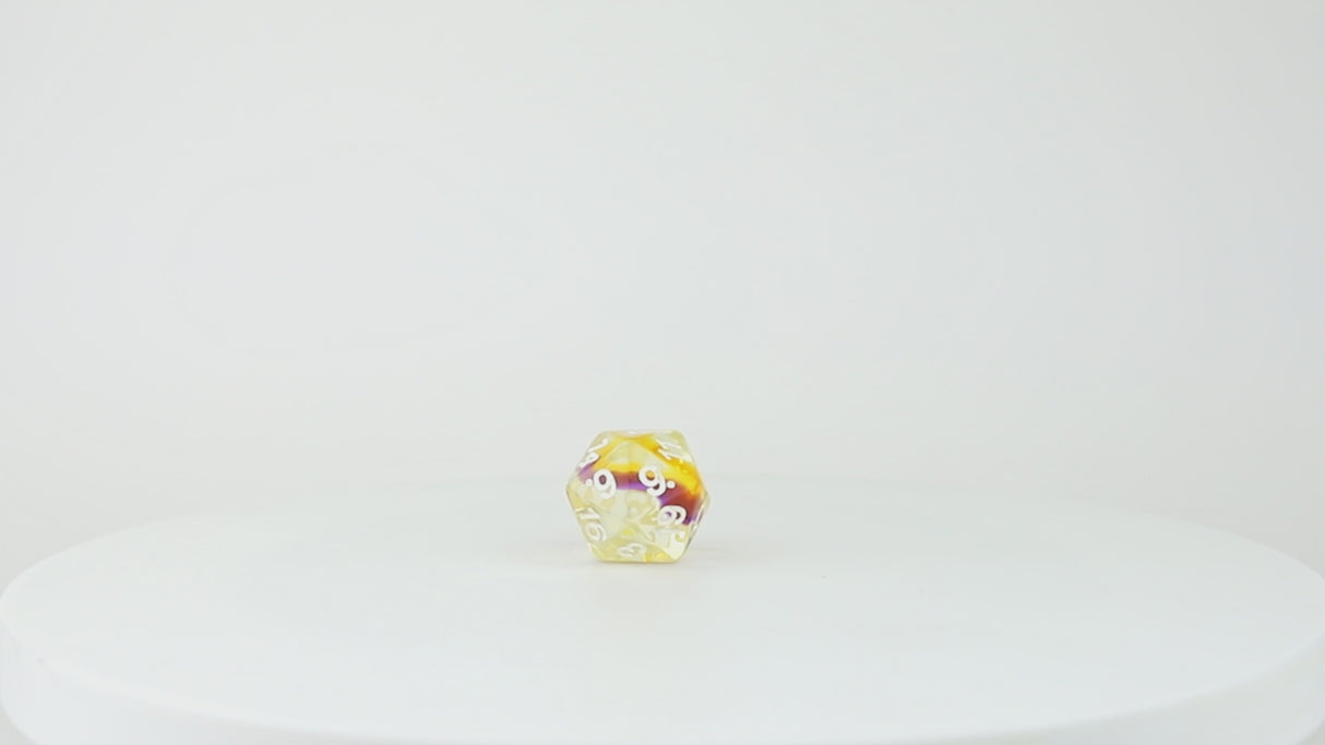 Violet Swirl Dice Set