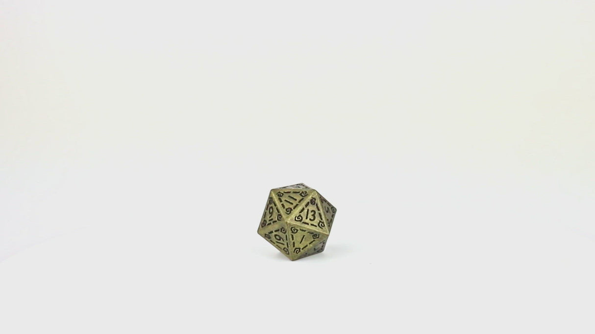 Illusory Metal Dice Set - Gold
