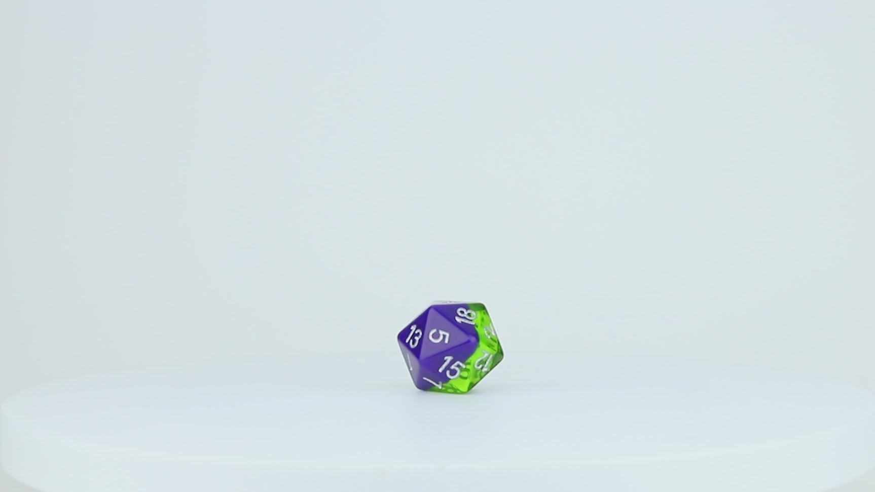 purple green dice