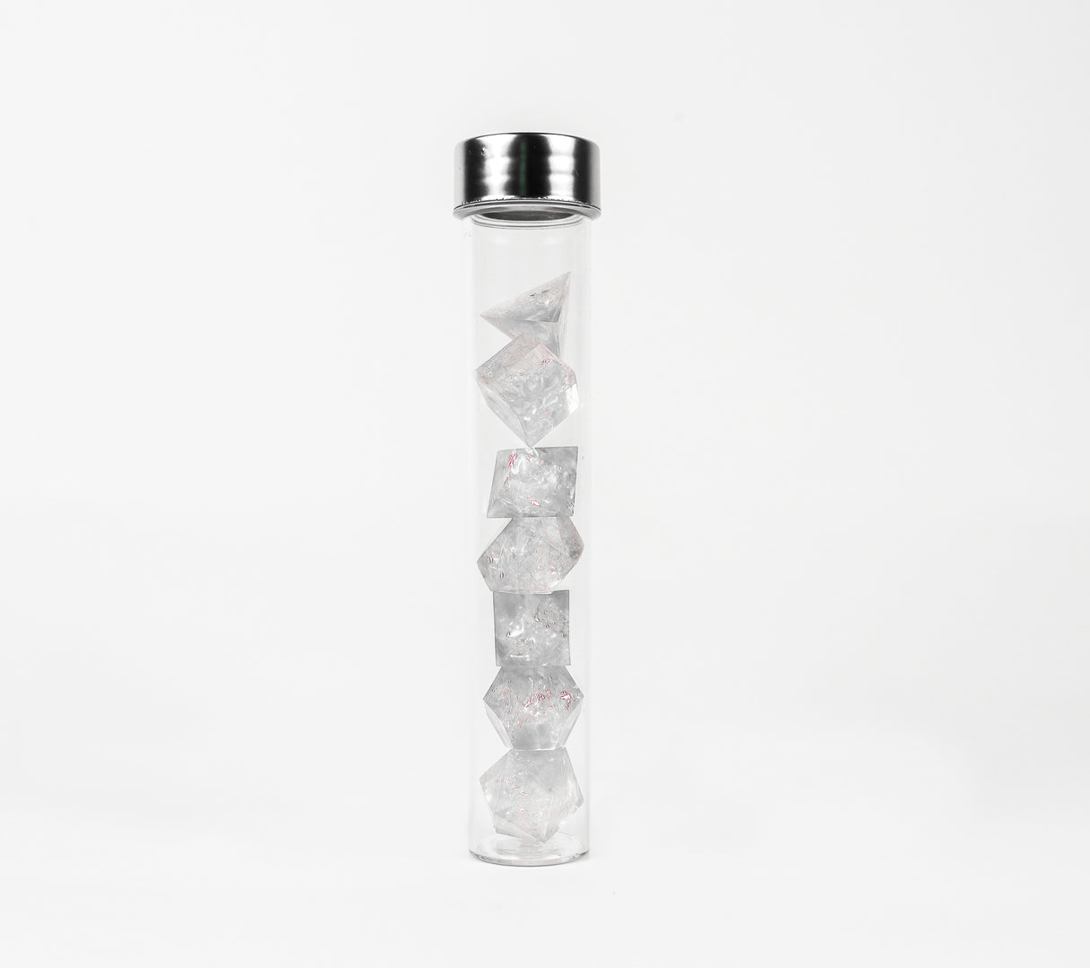 clear translucent sharp edge uv dnd dice set