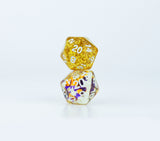 Violet Swirl Dice Set