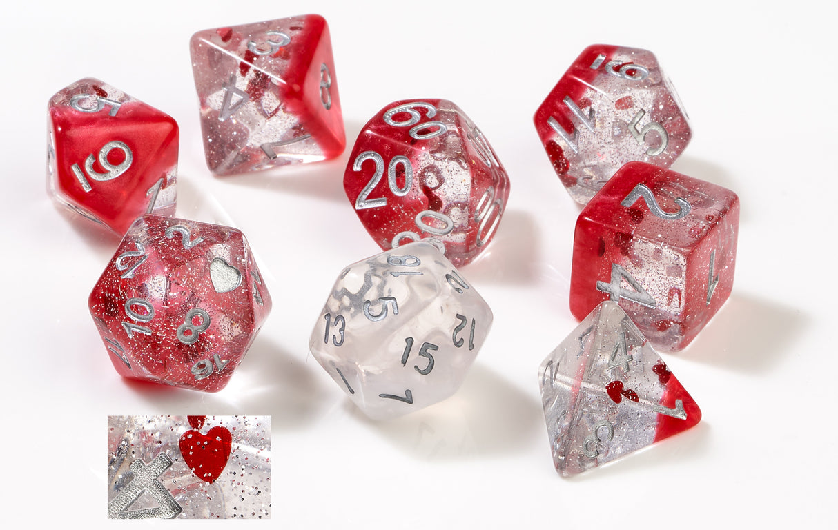 Hearts Dice Set