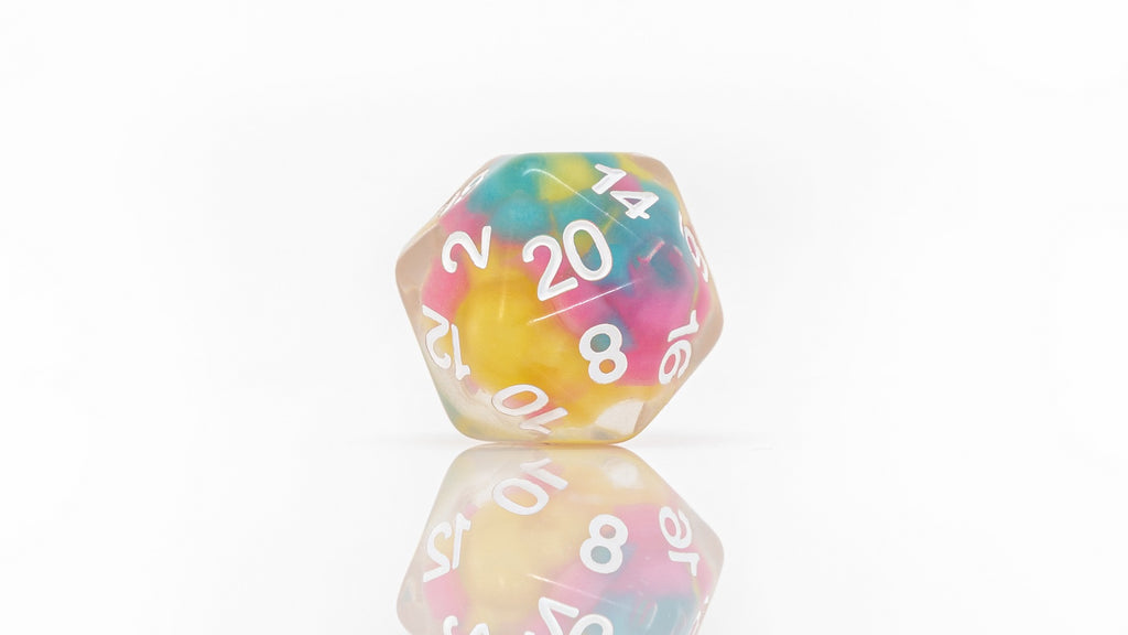 candy color d20 dice