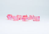 pink sharp edge dice