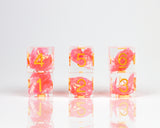 sharp edge pink dice set