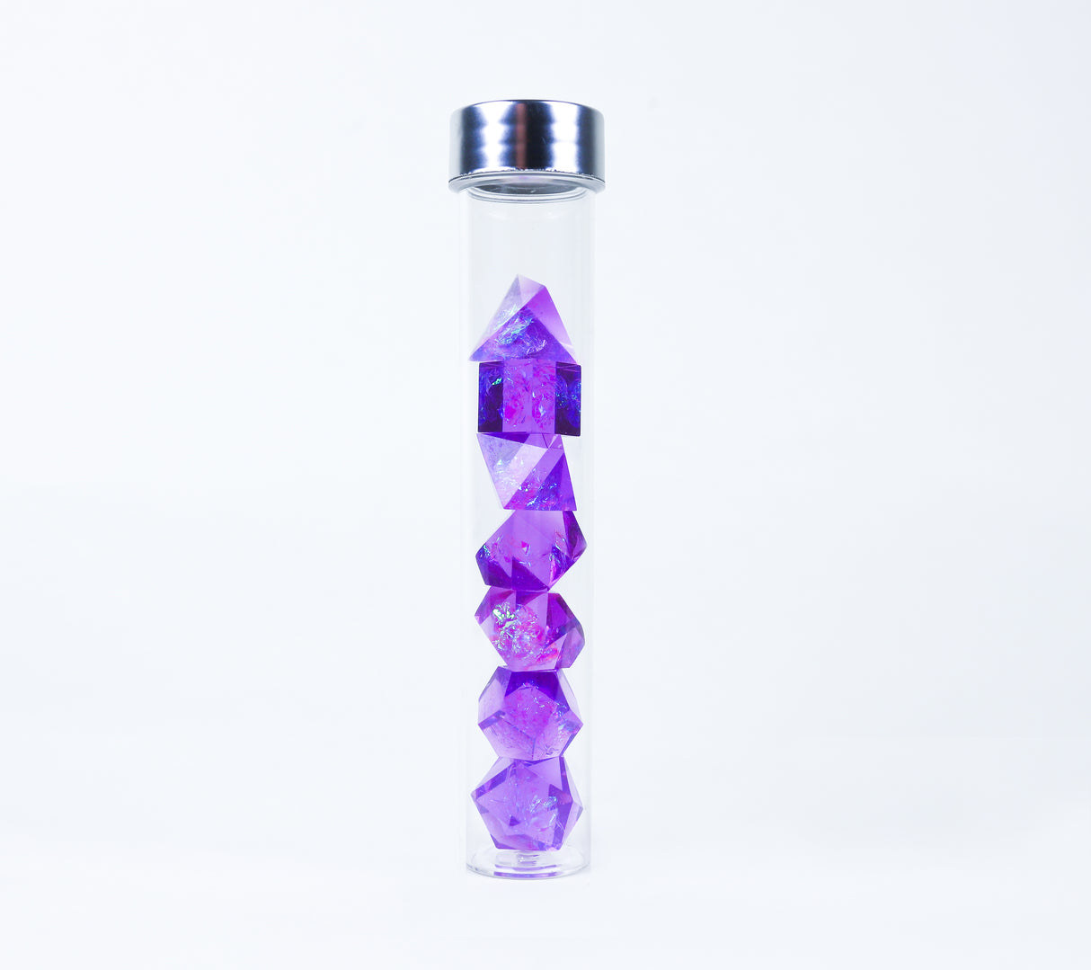 purple sharp edge uv dice set