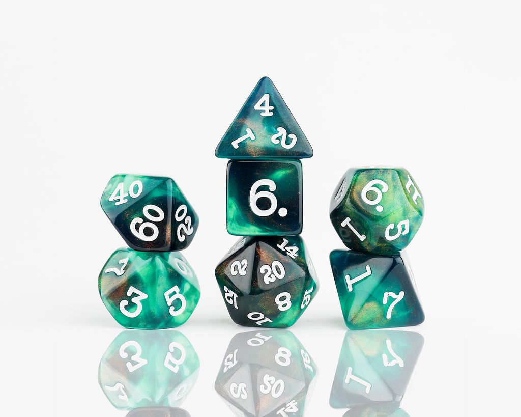green dice set