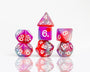 pink and red dice