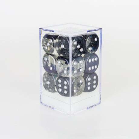 black glitter wargaming dice
