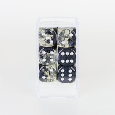 black glitter minatures dice