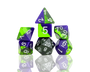 purple green dice