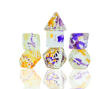 Violet Swirl Dice Set