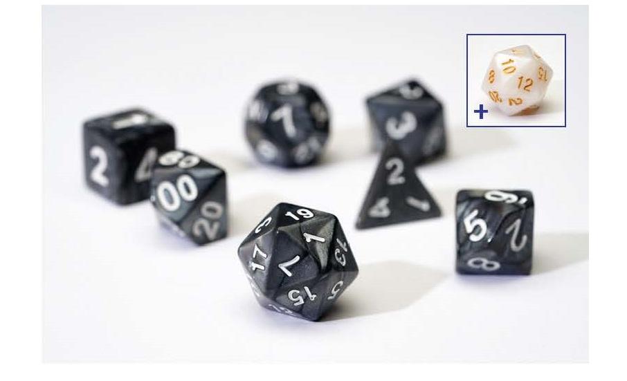 black dungeons and dragons dice
