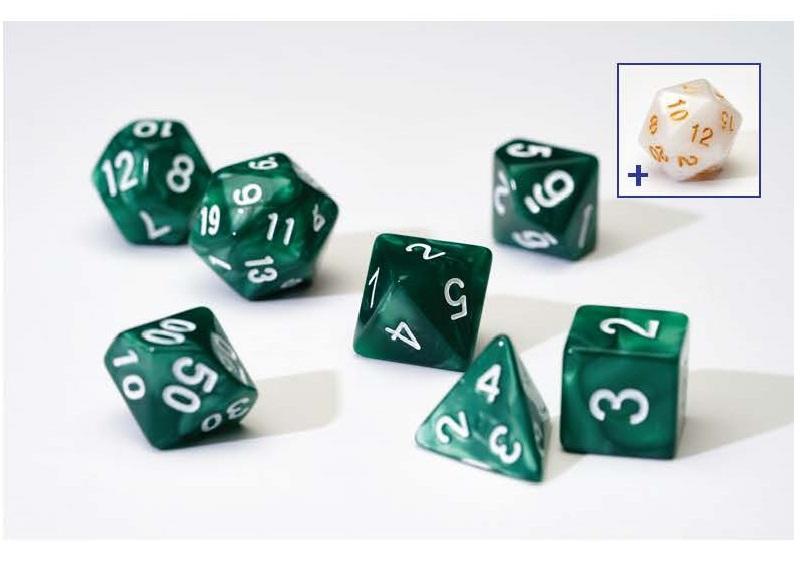green dungeons and dragons dice