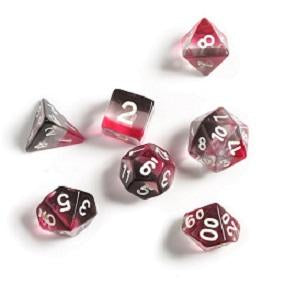red white and black dice