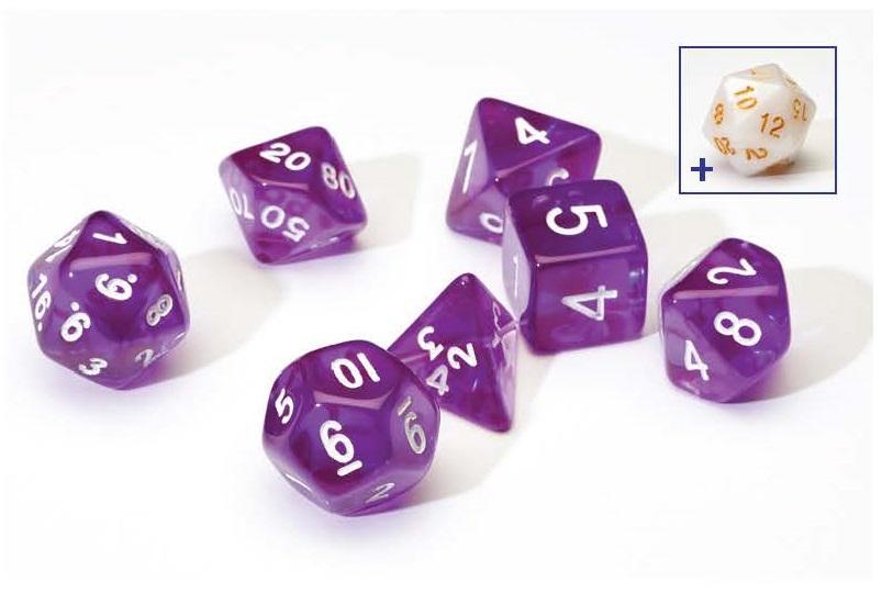 purple dnd dice set