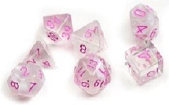 white and pink dice